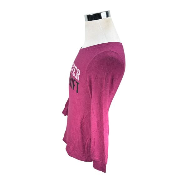 Taylor Swift 2012 Like Ever Knit Top Shirt Womens Small Burgundy Long Sleeve New - Picture 3 of 11